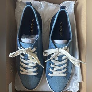 Vionic Women's Denim Lace-Up Sneakers